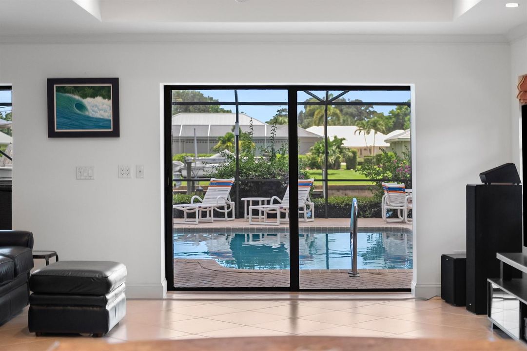 Looking onto Pool