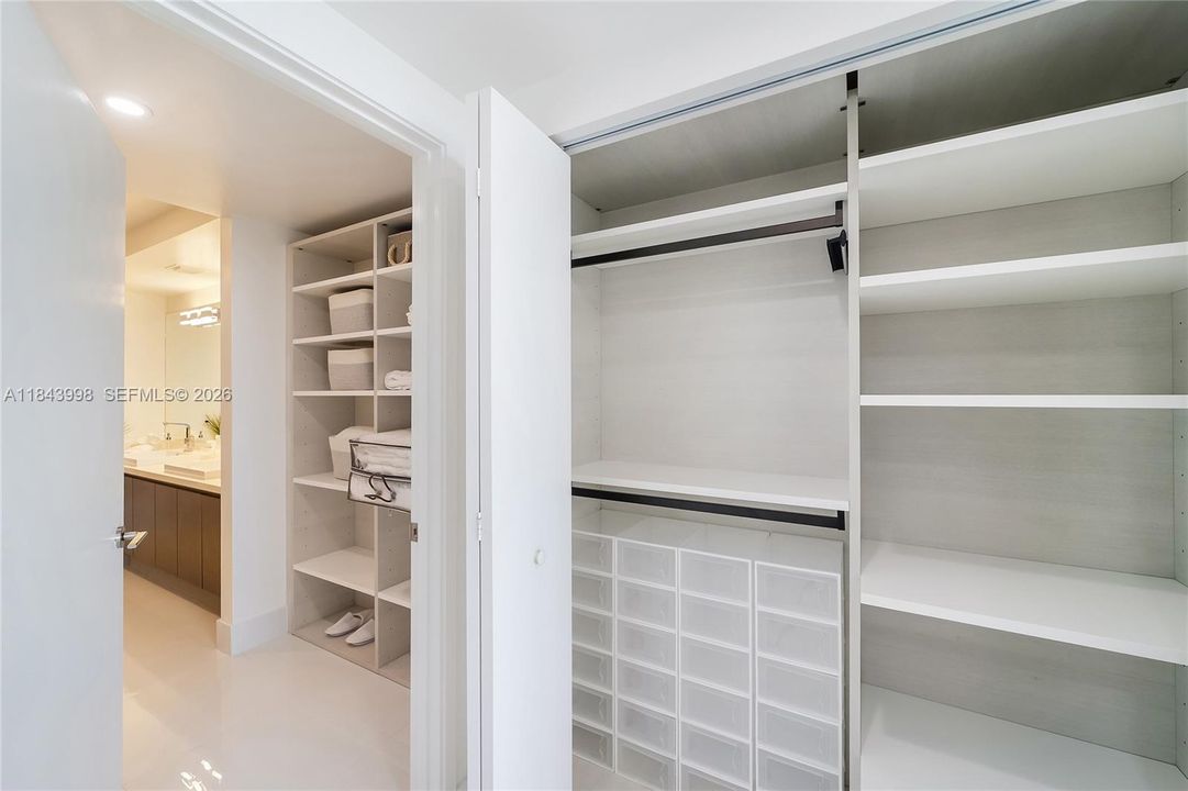Master bedroom’s second built-in closet