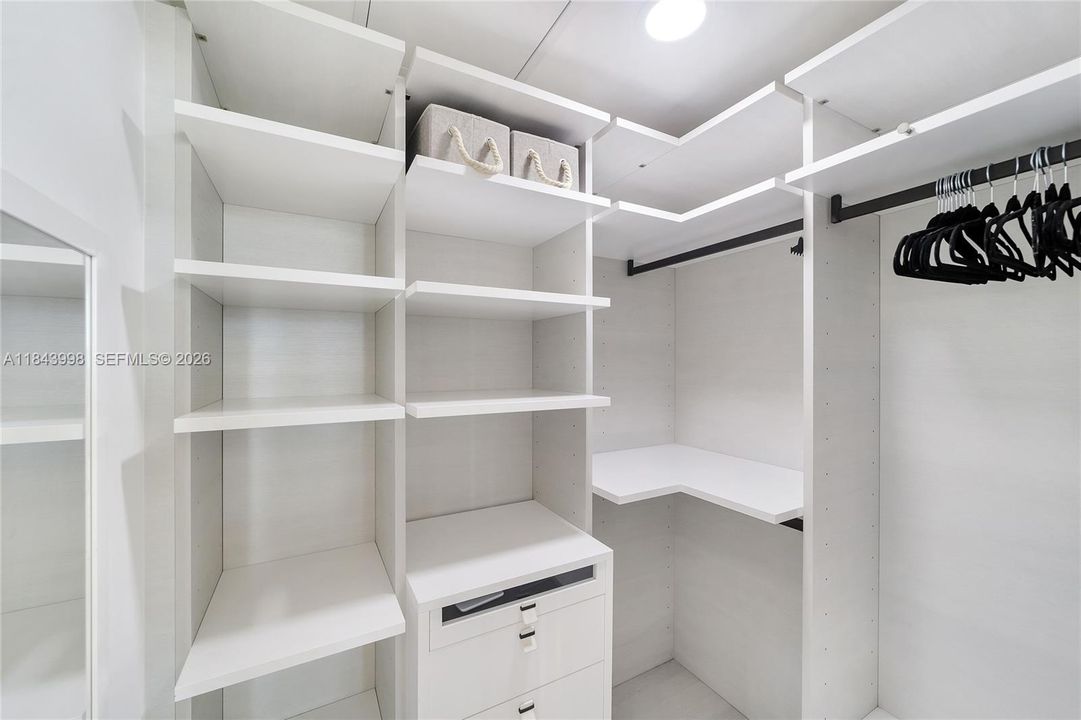Second bedroom’s walk-in built-in closet