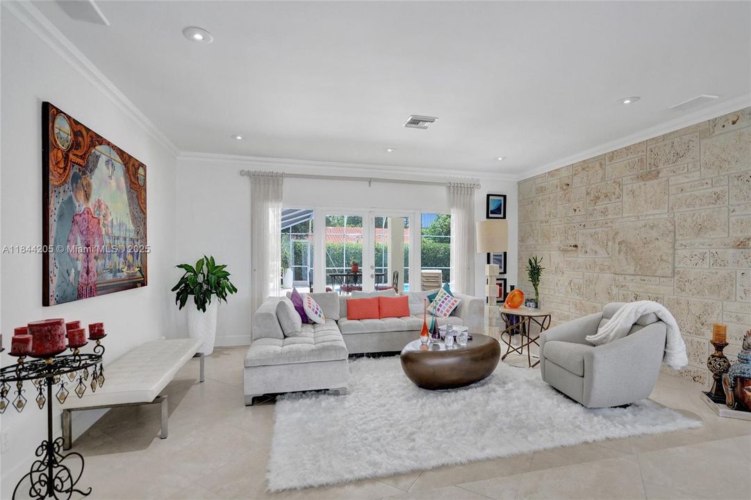 Feel right at home, literally, as you enter the double glass doors