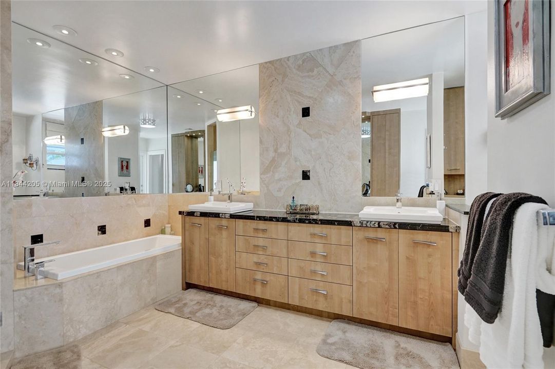 Huge primary bathroom .......