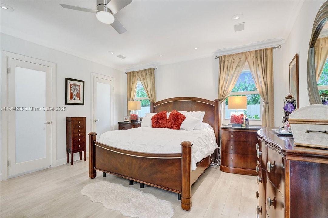 2 entry ways into the newly installed custom made closet.