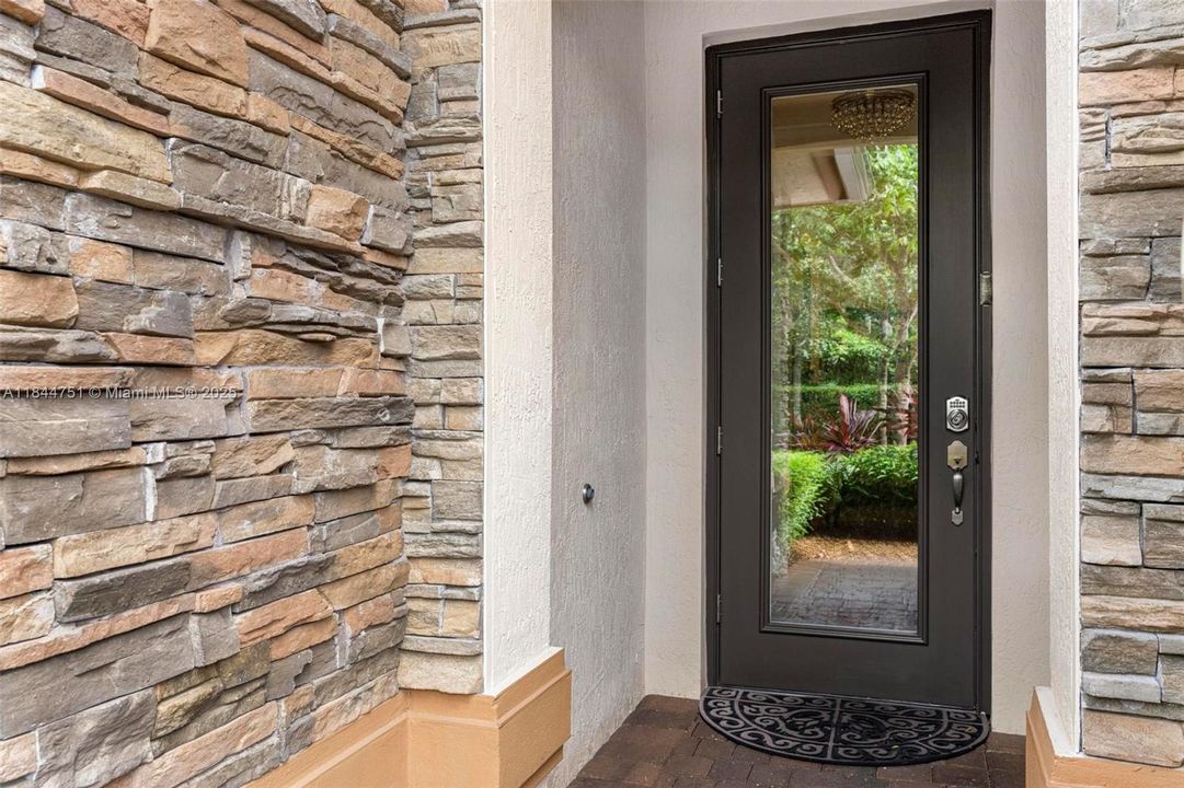 Arc and Permit is required for Glass door. Solid door is community standard. Door is approved.