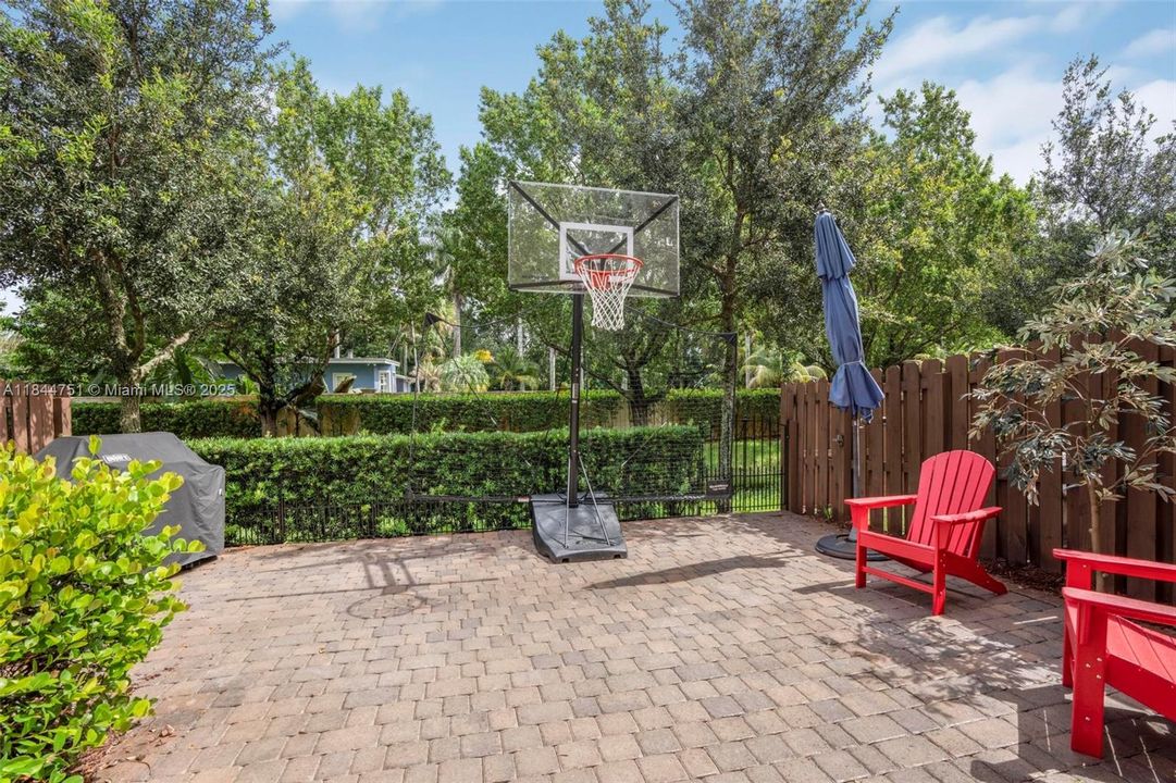 Basket Ball Hoop not included and requires HOA Approval.