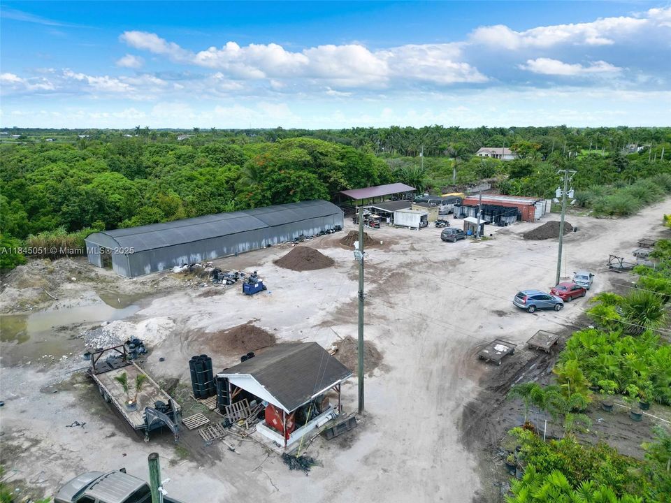 TURNKEY WORK AREAS: SHADE HOUSE, MULCH, CONTAINER STORAGE, & POLE BARN