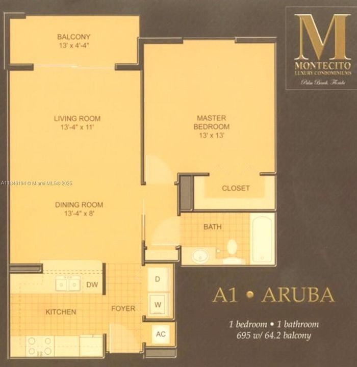 En Venta: $245,000 (1 camas, 1 baños, 696 Pies cuadrados)