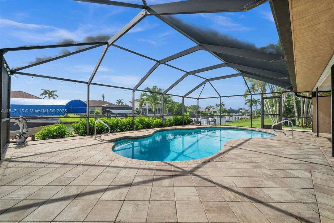 Looking over the pool and Gulf Access Canal
