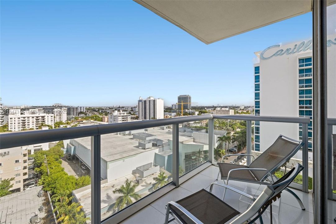 This is a double corner residence with balconies facing both east and west. This is the west facing balcony.