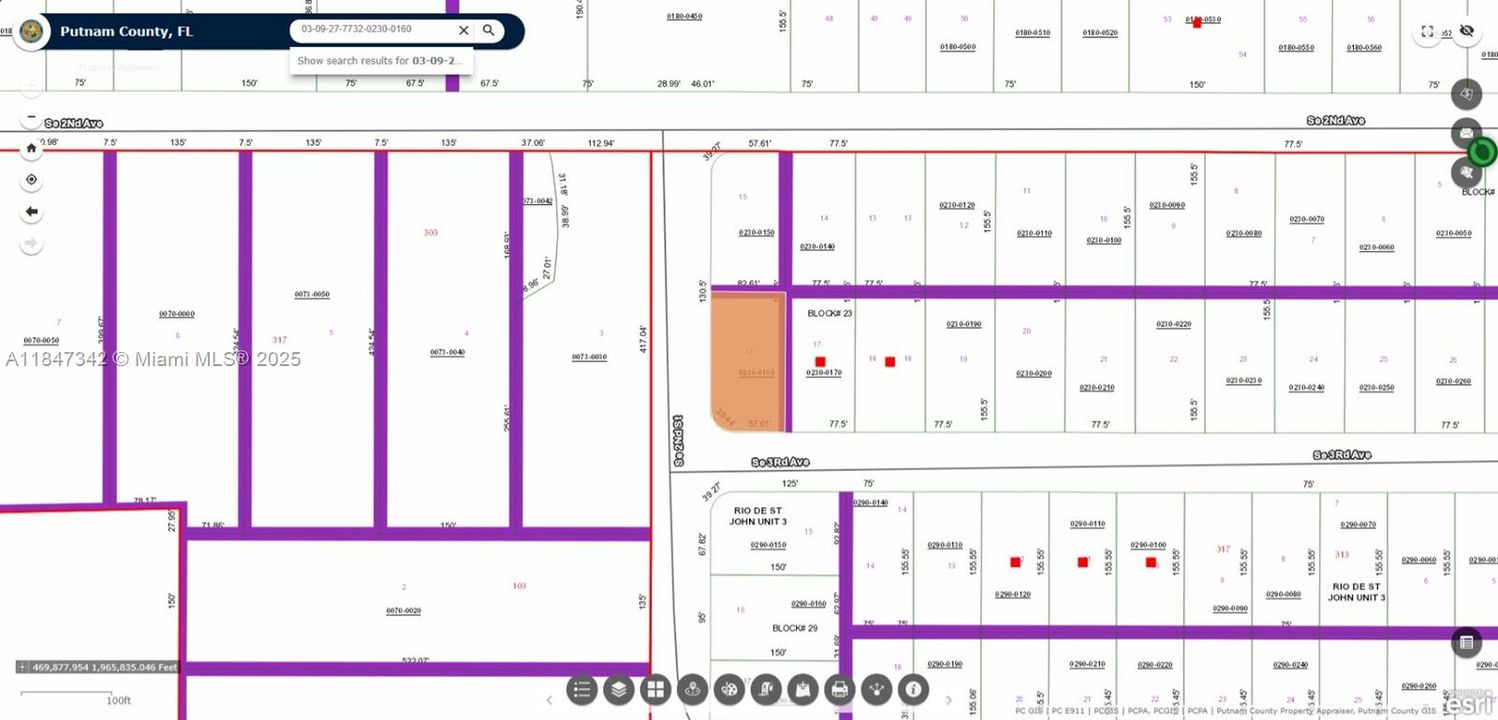 Corner lot in orange color