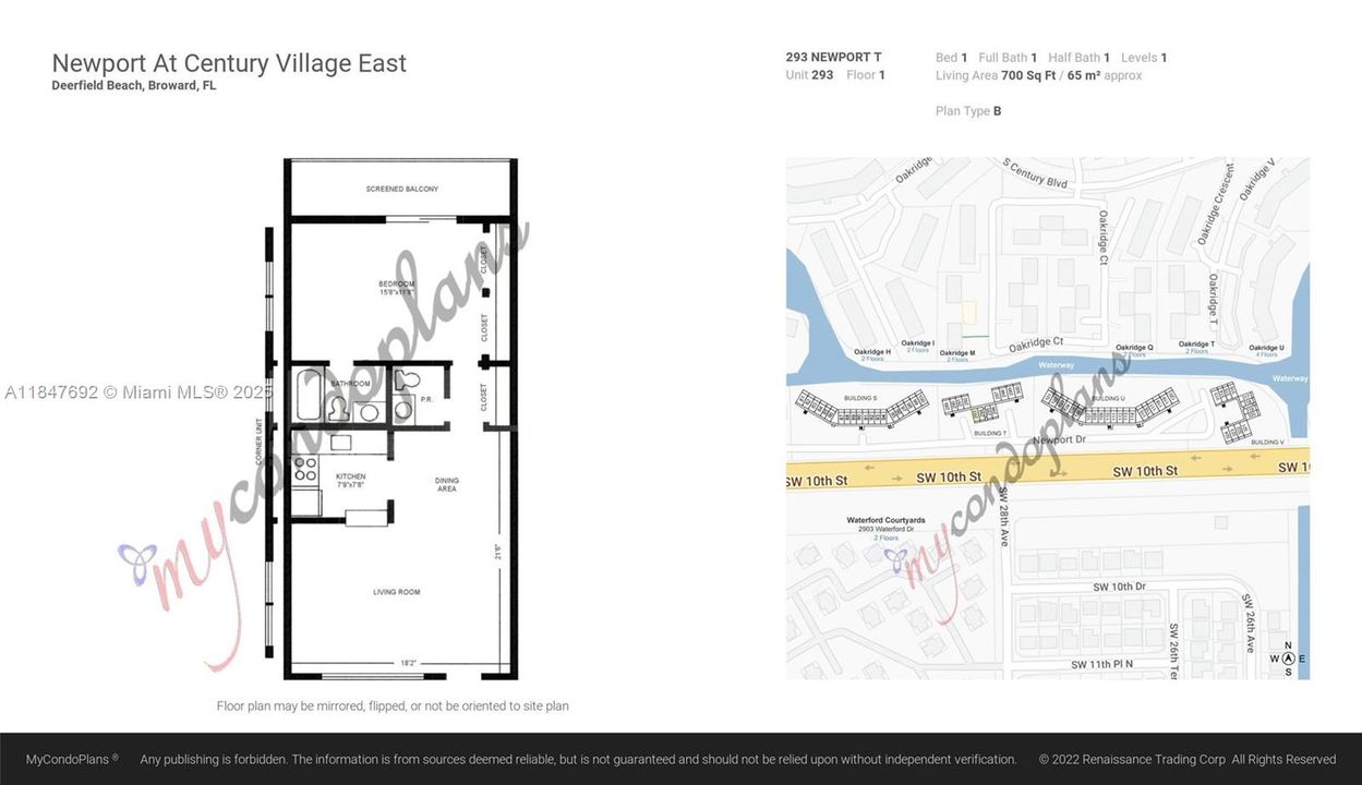En Venta: $107,000 (1 camas, 1 baños, 700 Pies cuadrados)