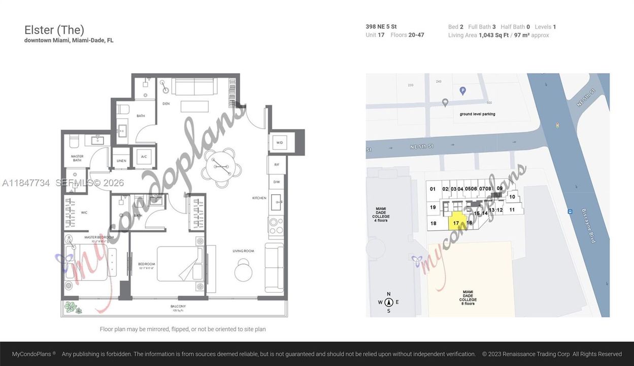 En Venta: $1,300,000 (2 camas, 3 baños, 1043 Pies cuadrados)