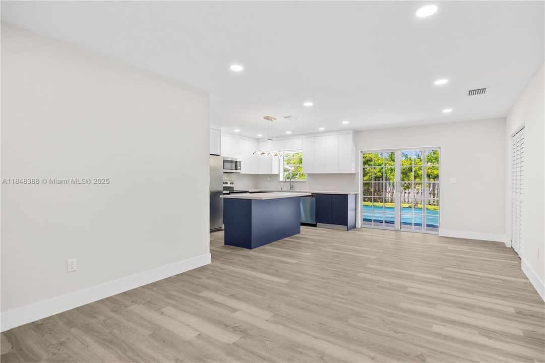 Open Space with view to the pool