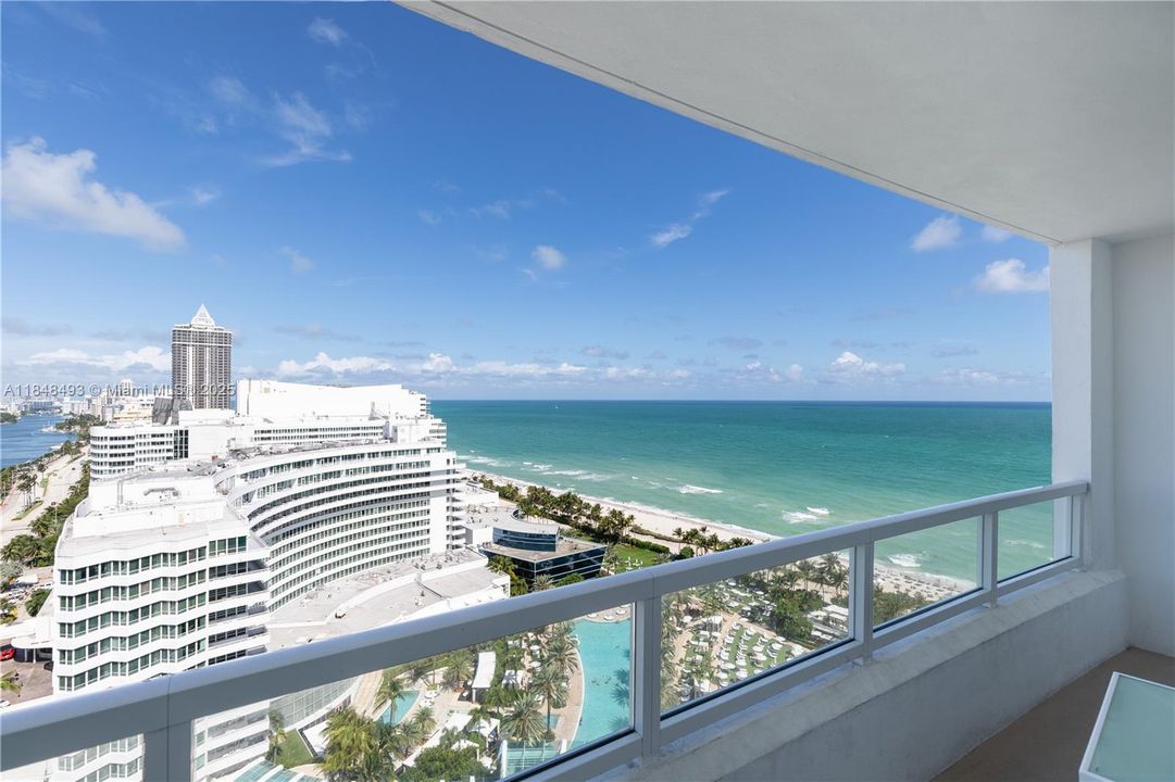 Gorgeous ocean and pool views.  Fabulous views of the Fontainebleau Resort
