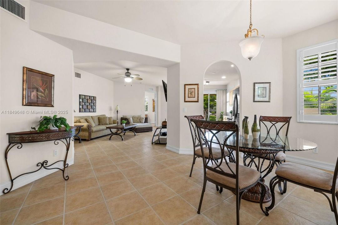 Dining Room with Living Room beyond