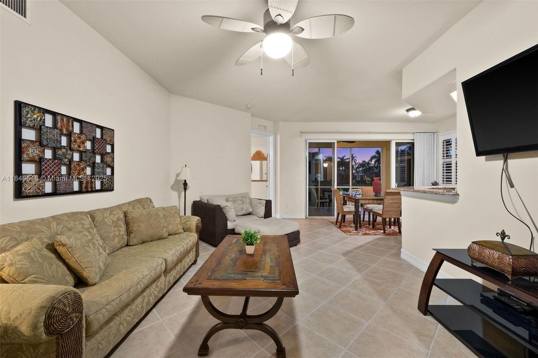 Evening View of the Living Room
