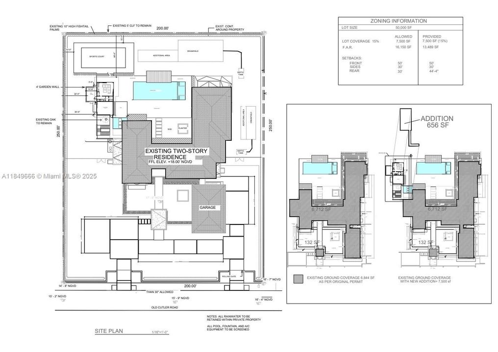 Plans for guest house & pickleball court addition