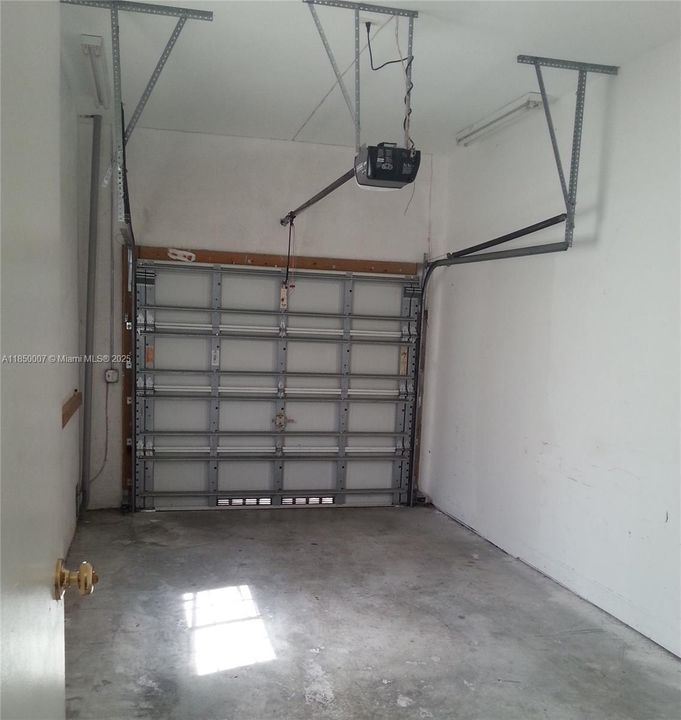 Interior of a garage storage space