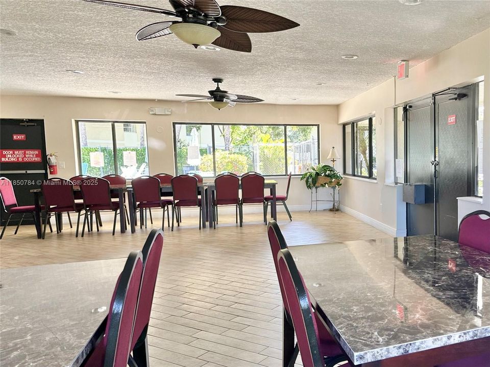 Community clubhouse is located next to the pool and can be rented for a nominal fee