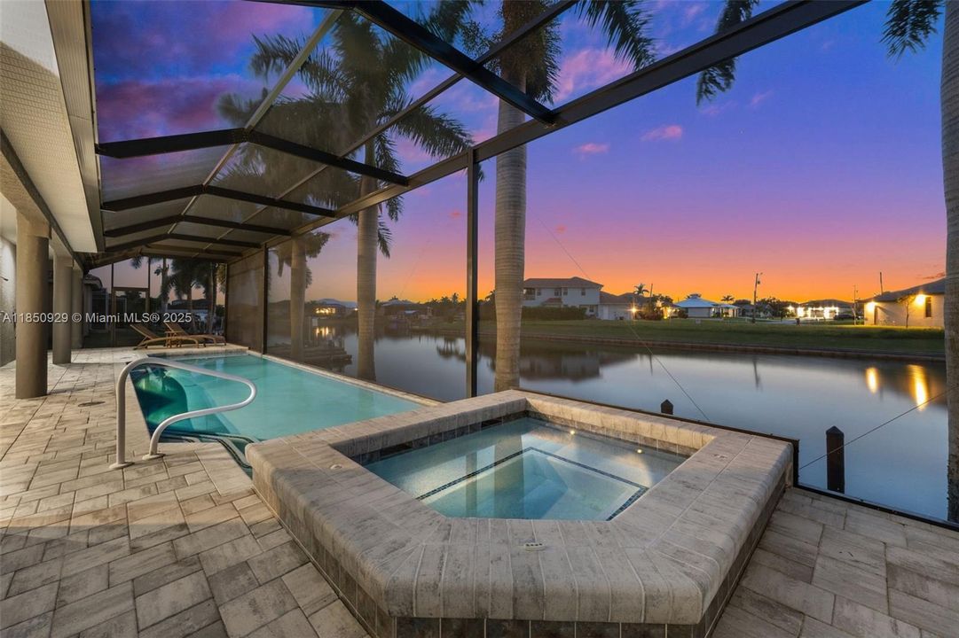 Evening swim with a stunning western view.