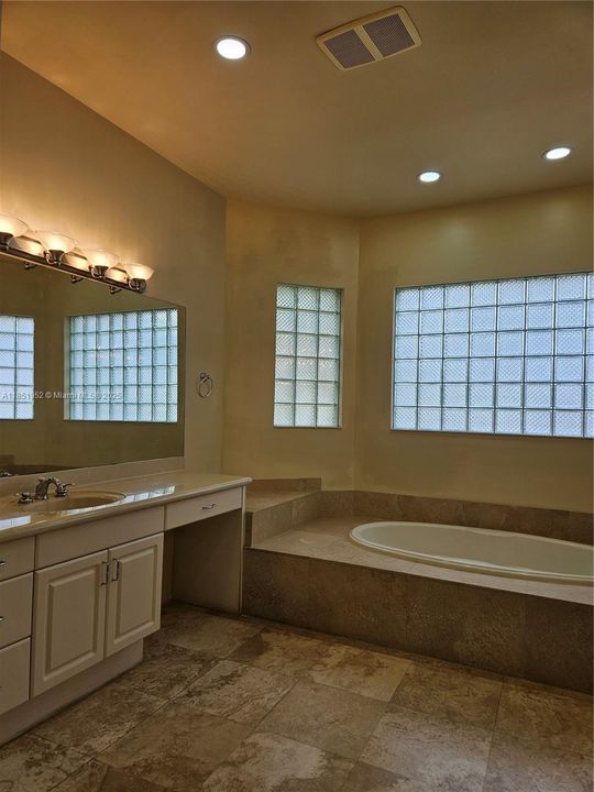 Makeup Vanity with Marble Sink