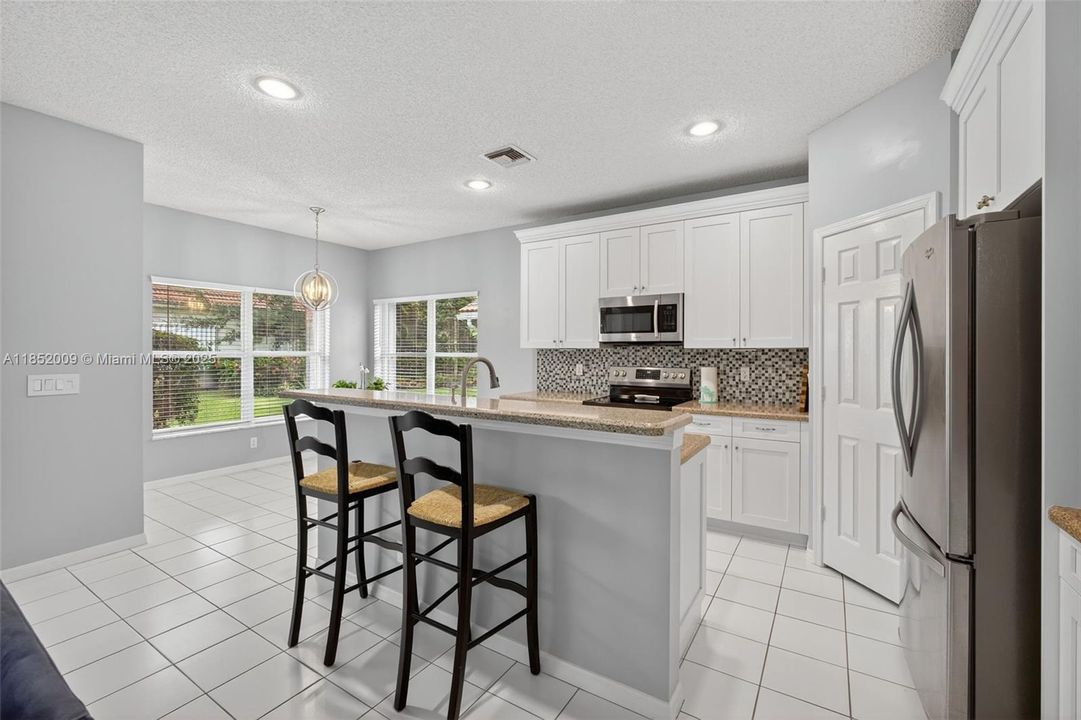 Eat-in kitchen with large pantry