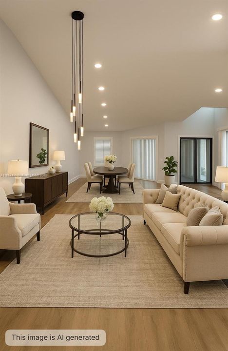 Living and dinning room area