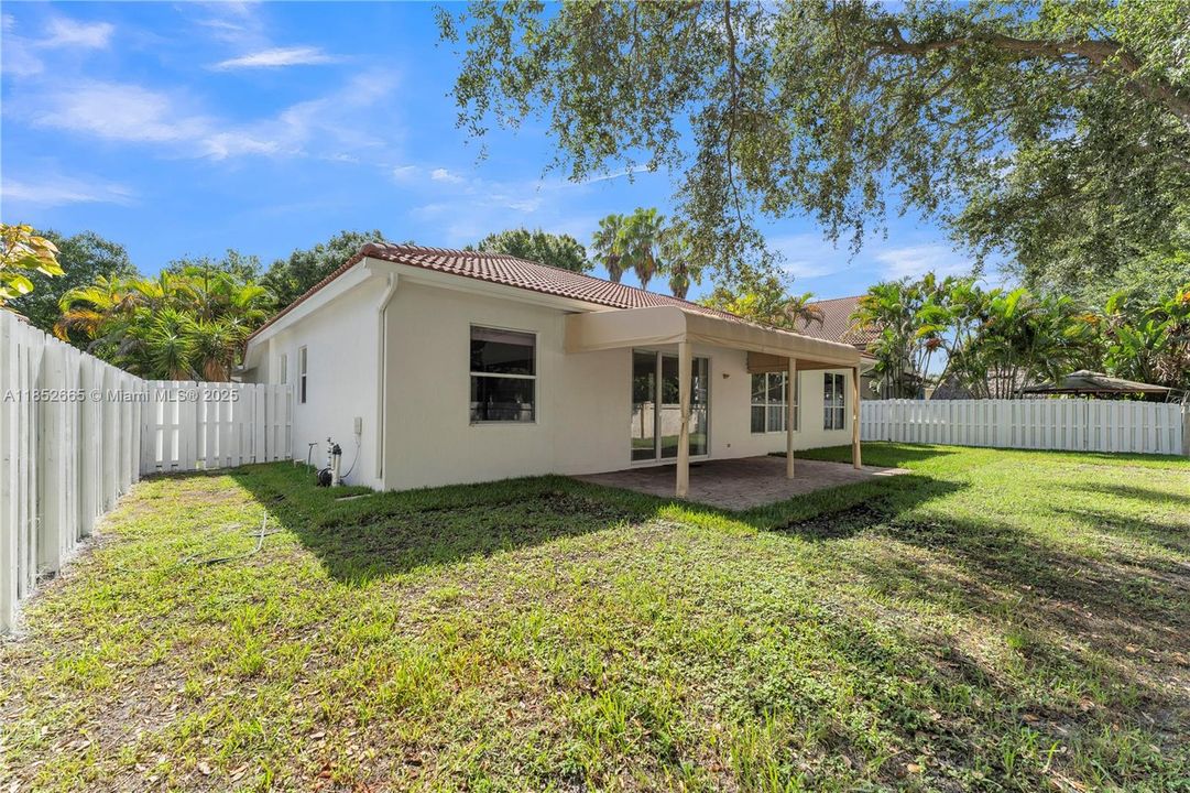 Spaceous backyard for the kids to play in.