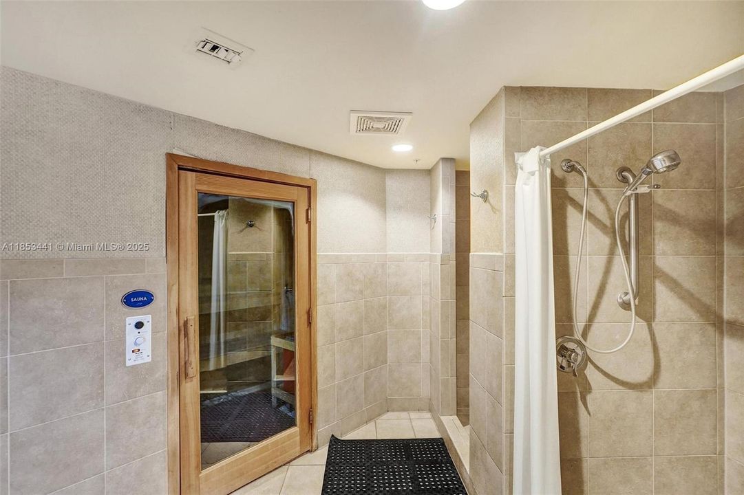 Sauna and Bath by the gym