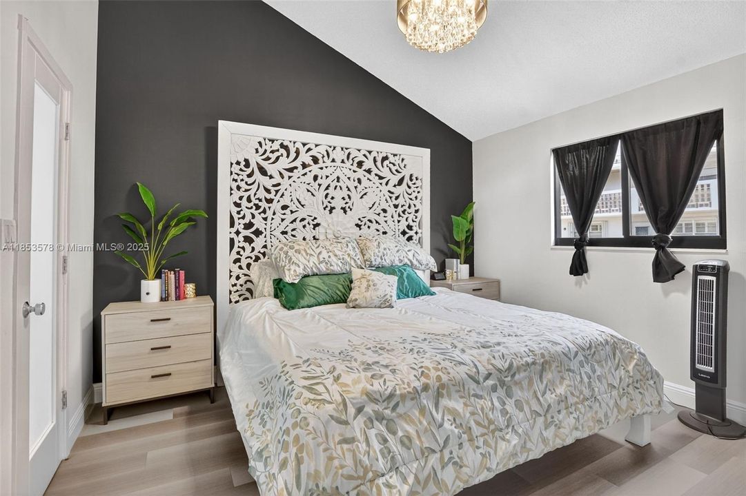 King Bedroom with vaulted ceilings