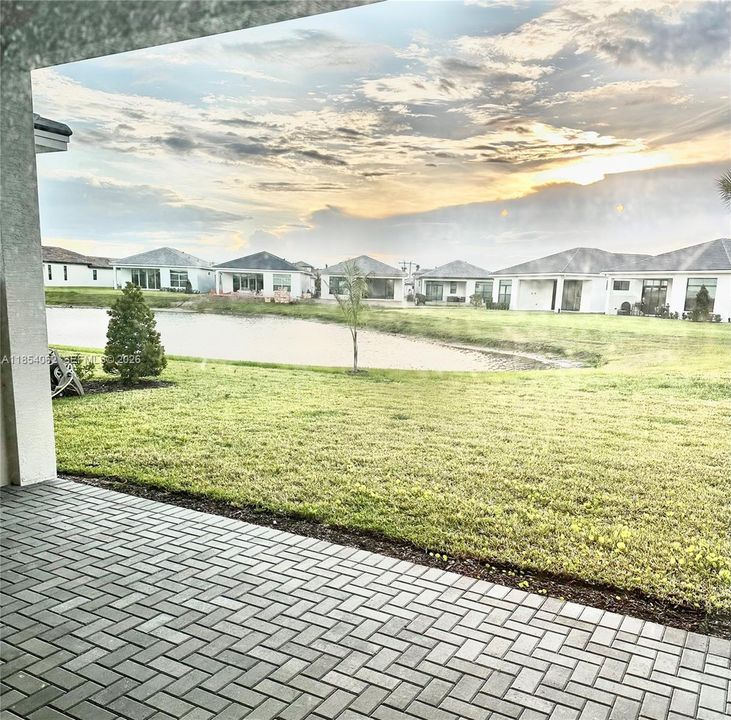 Lakeview and garden view from patio