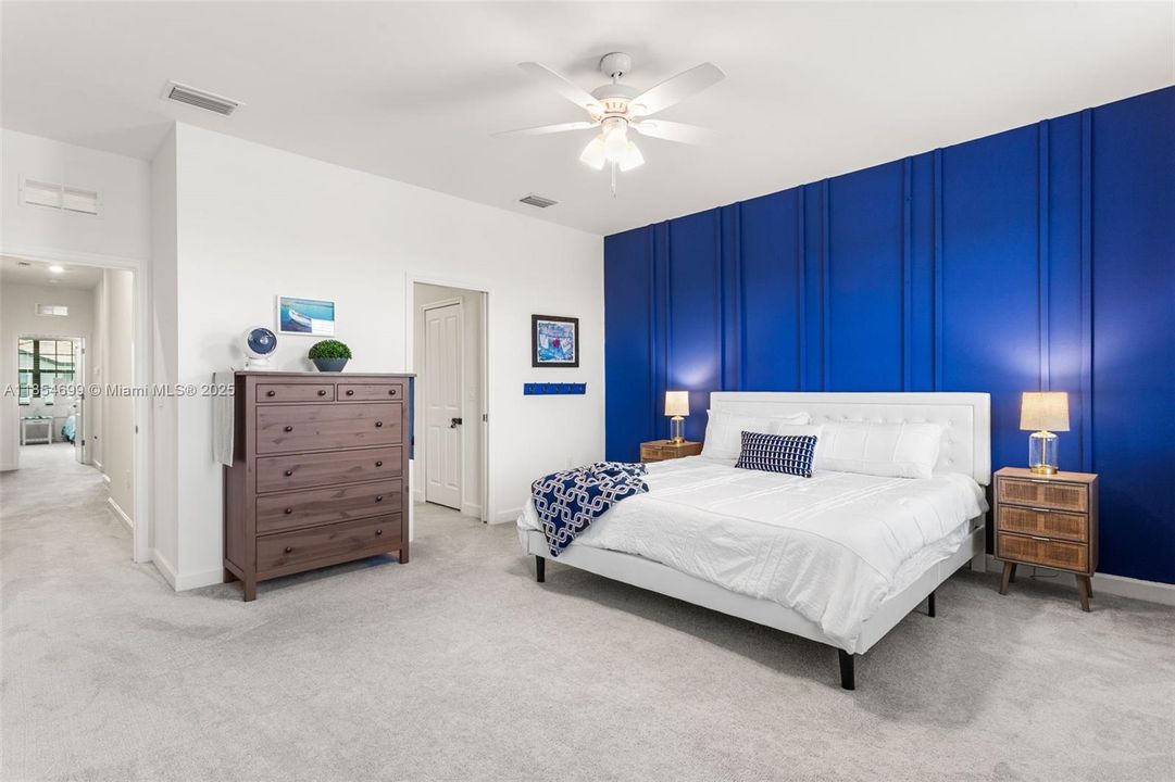 Carpeted second floor