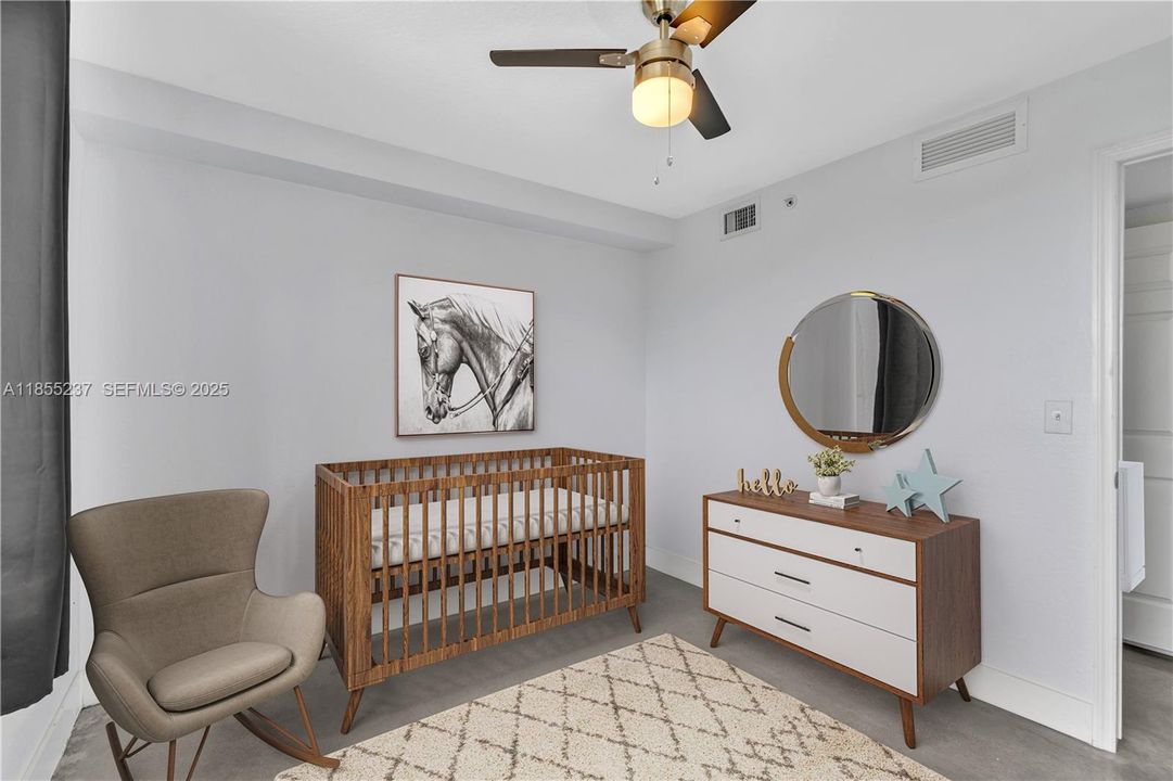 Bedroom 2 - virtually staged, nursery option