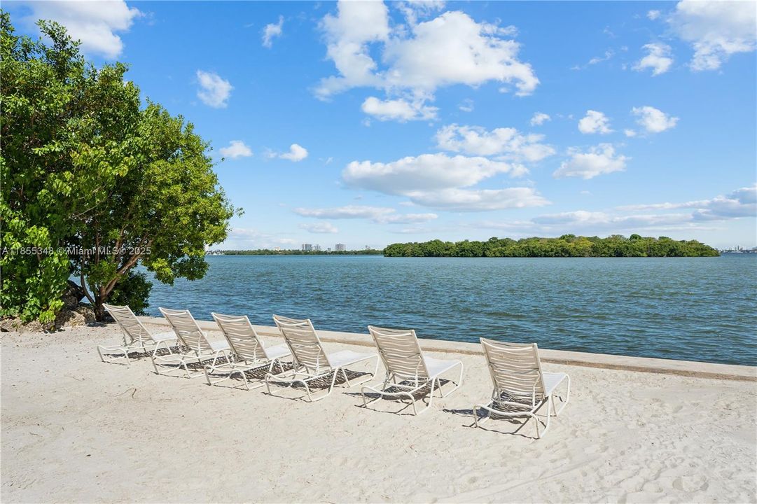 Bayfront seating area