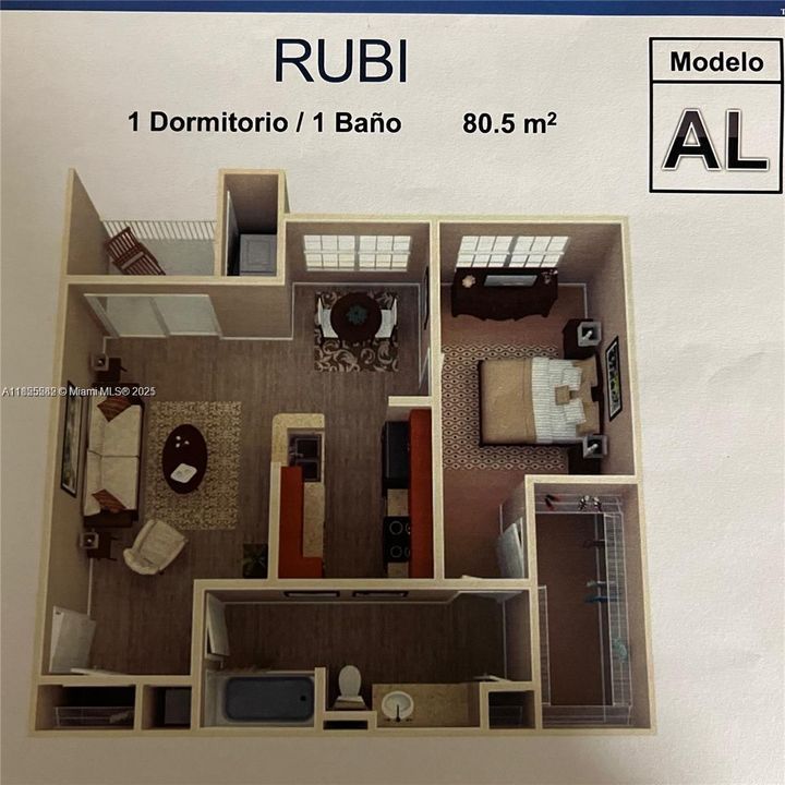 На продажу: $310,000 (1 спален, 1 ванн, 810 Квадратных фут)