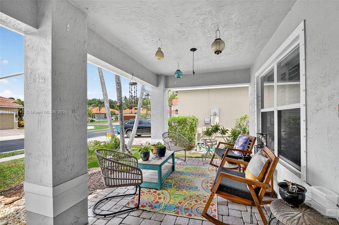 Covered front porch.