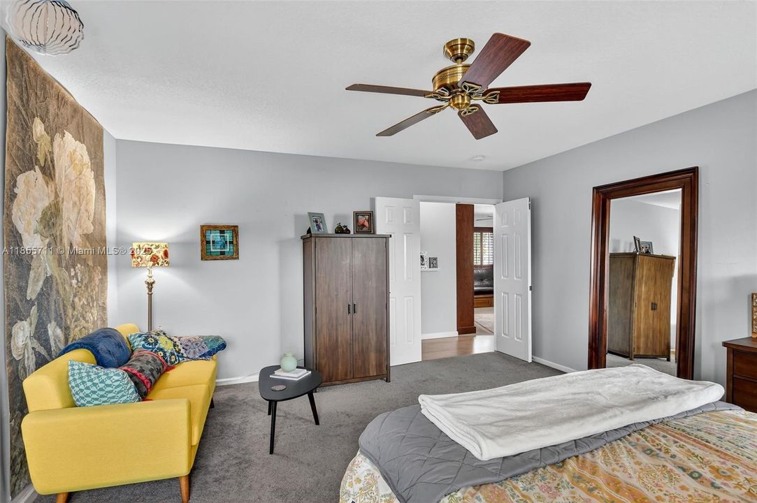 Large primary suite with sitting area