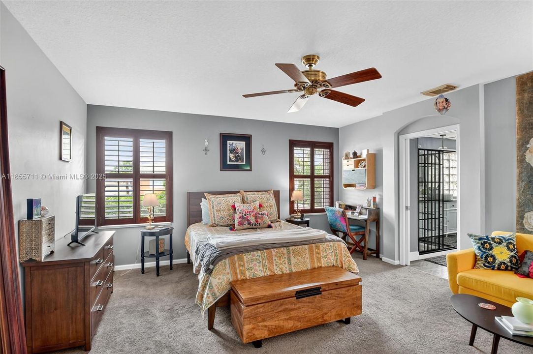 Large primary suite with sitting area