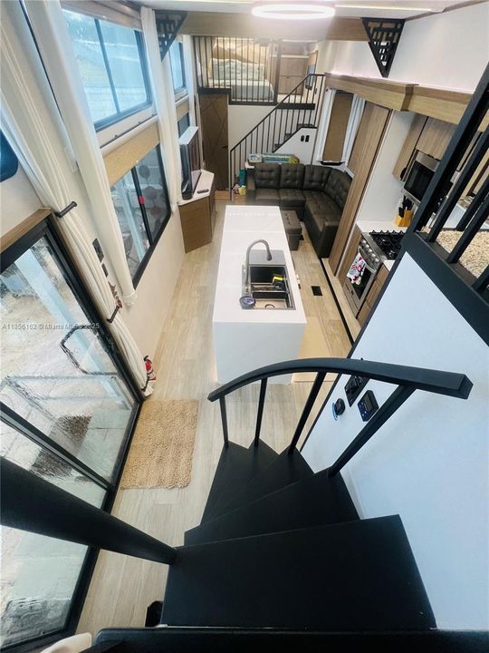 Convenient wide step staircase
