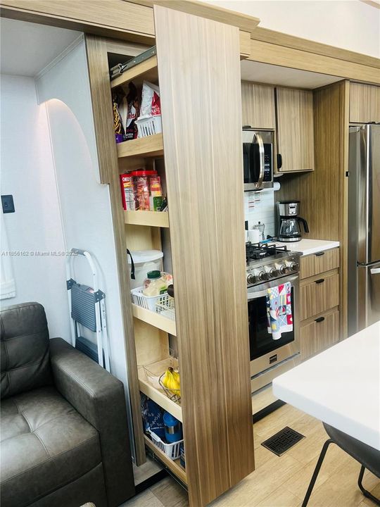 Modern pull-out drawer pantry