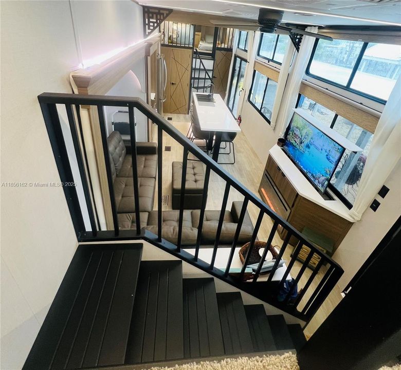 Convenient wide step staircase