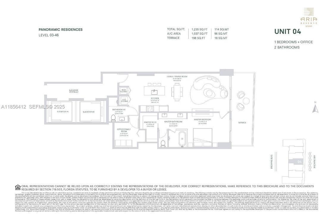 For Sale: $1,199,000 (1 beds, 2 baths, 1037 Square Feet)