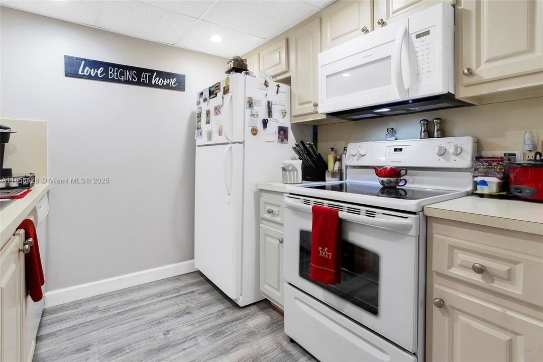 Spacious Kitchen with Newer Refrigerator