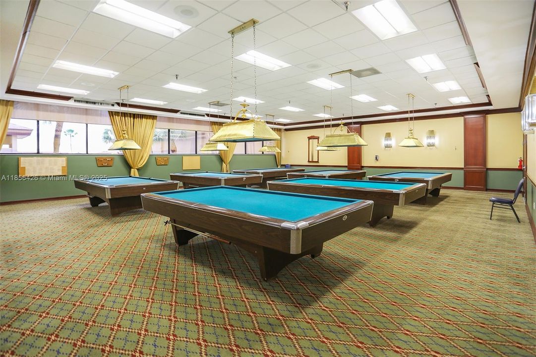 Free 18 Table Billards in Clubhouse