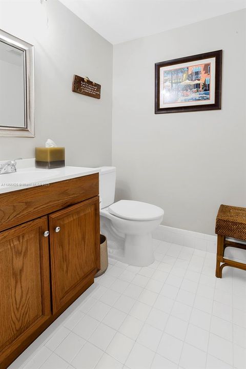 Clean & Neat Guest Bathroom and Vanity