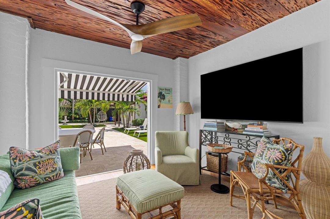 Florida room, open to the pool deck