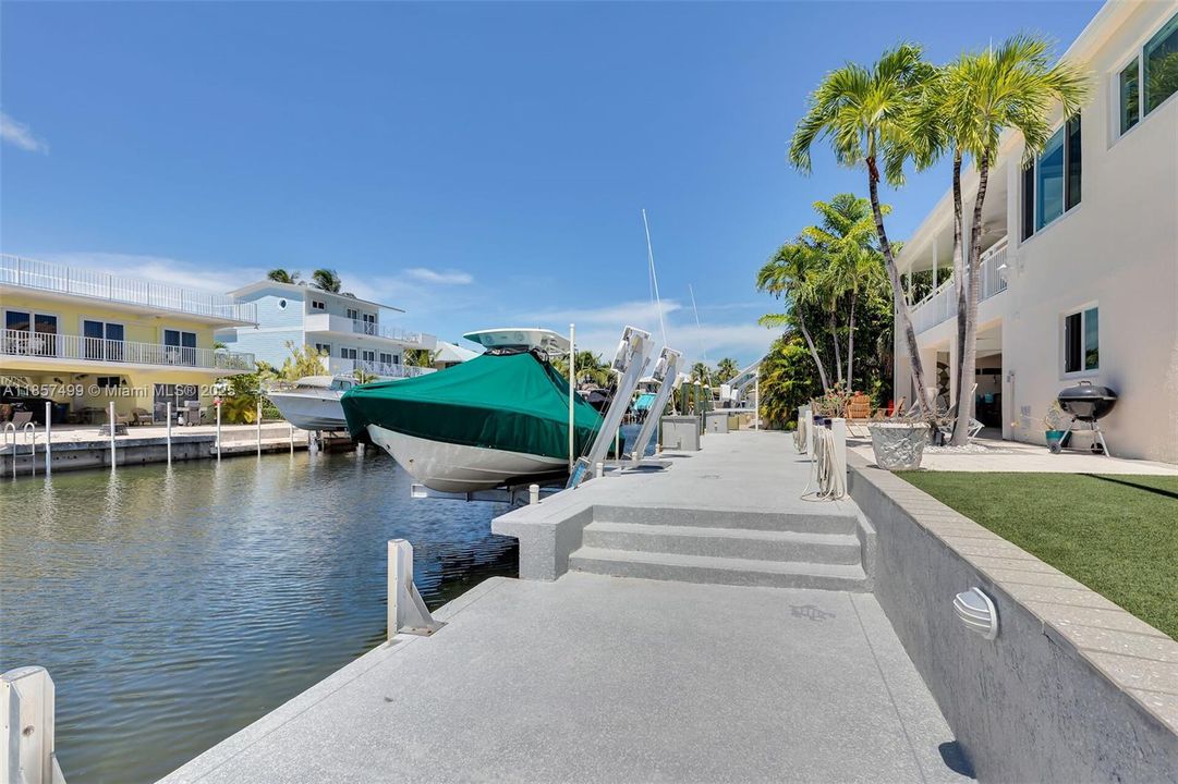 Refinished Dock with lower dock space