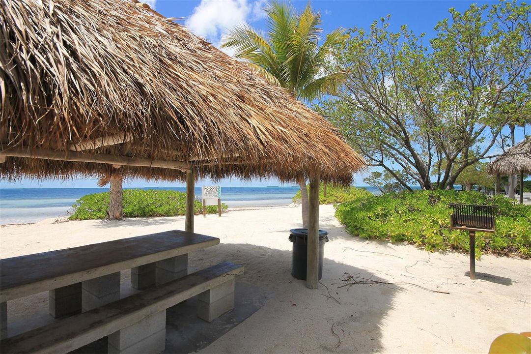 Private beach with golfcart access