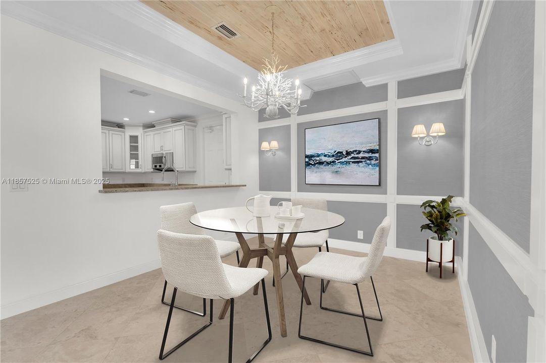 This is a virtually staged. Formal Dining space