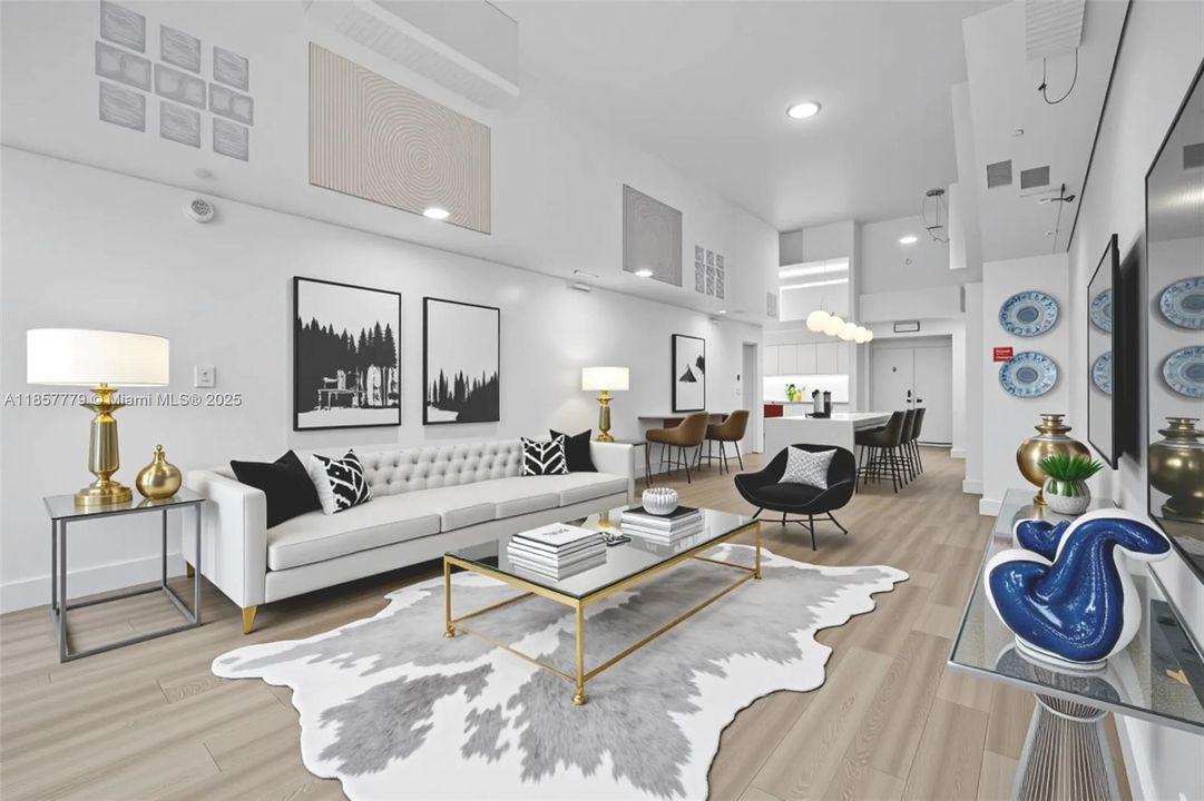 virtually staged furnishings