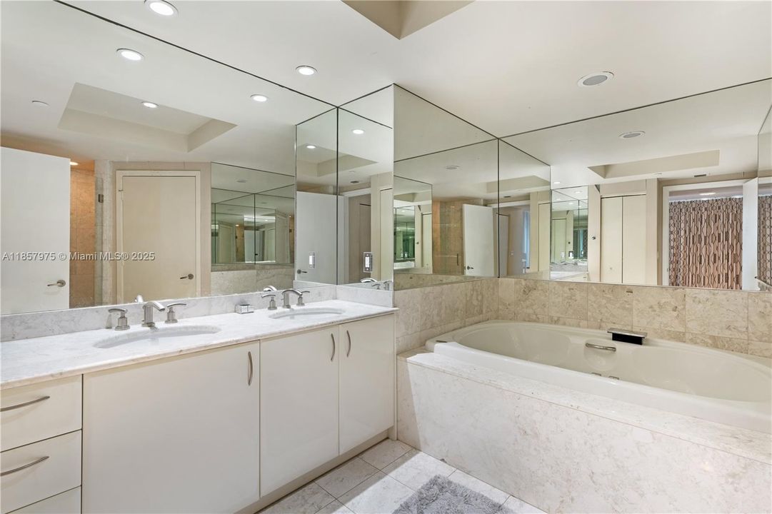 Primary bathroom with separate shower and tub